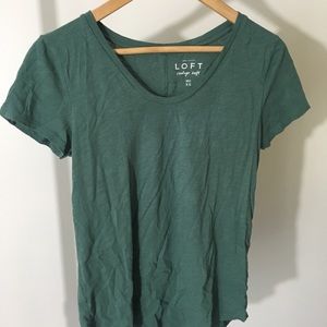 XS Green Ann Taylor Loft Vintage Soft Tee